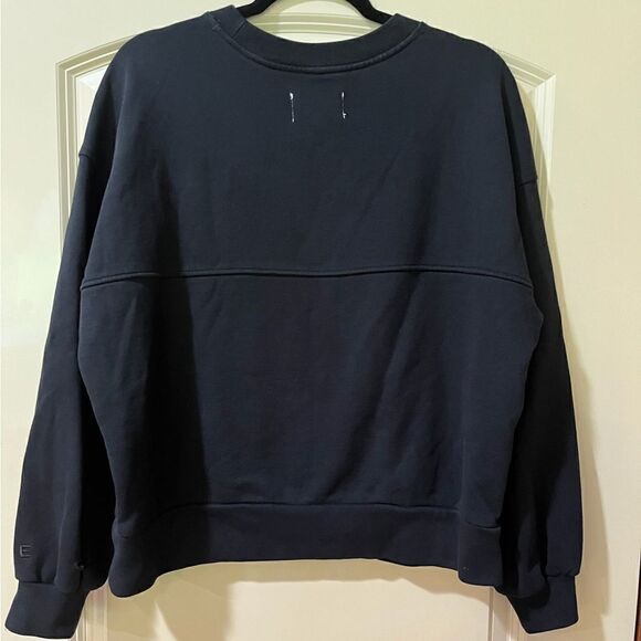 EVERLANE The Unisex French Terry Crew Neck Sweatshirt Black Size Medium - Picture 6 of 9